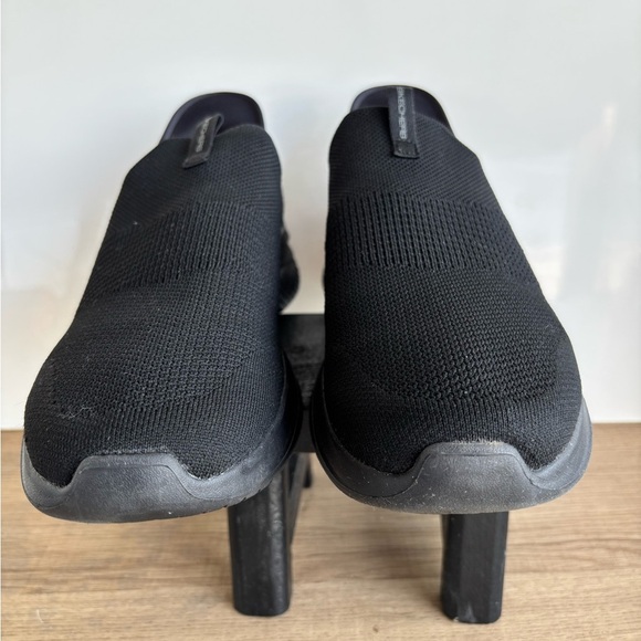 Skechers Black Slip-On Sneakers with Knit Mesh Upper - Picture 8 of 11